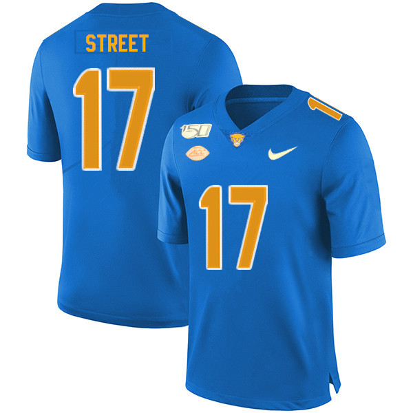 2019 Men #17 Darian Street Pitt Panthers College Football Jerseys Sale-Royal